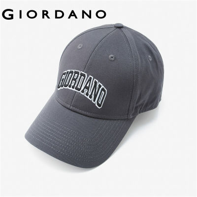 Giordano หมวกแก็ปผู้ชาย หมวกเบสบอล ผ้าฝ้าย ลุคสตรีท Free Shipping 0120201182915