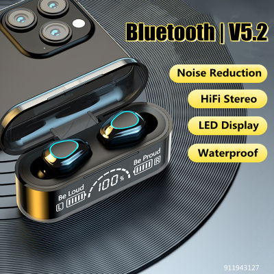 New Bluetooth 5.2 Wireless TWS Headset Stereo Noise Reduction Headphones Waterproof Sports Touch HD Call Earphone