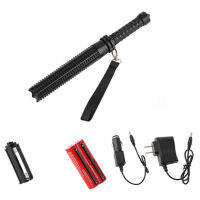 อลูมิเนียมอัลลอยด์ชาร์จ escopic Zoom Mace ไฟฉาย Security Patrol Safety Hammer Strong Lighting LED Light Tool