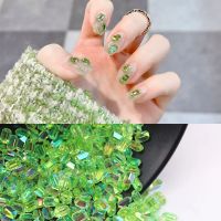 50Pcs/Bag Aurora Octagon Nail Art Rhinestone Iridescent Crystal Diamond Gem Glass/Resin Flatback Jewelry Parts For Manicure Q 1