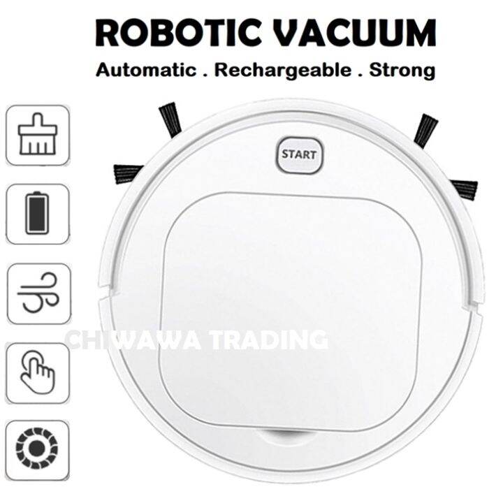 3 In 1 Rechargeable Smart Robotic Vacuum Anti Falling Mop Cleaner Auto
