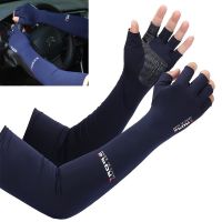 【NATA】 Dropship 2pcs Sport Arm Sleeves glove Cycling Running Fishing Climbing Arm Cover gloves UV Protection With 5-finger Cuff Cycling Arm Warmer Summer Ice cool Fabric Running glove