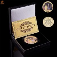 USA Gold Collectible Coin US President Donald Trump Make America Great Again Celebrity Coin W/Luxury Box