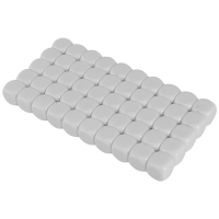 50 Pack 16MM Blank White Set Acrylic Rounded D6 Cubes for Game,Party,Fun,DIY Sticker and Math Teaching