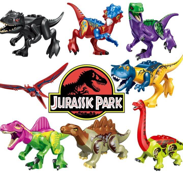 ready-stock-ใหม่-โมเดลตัวต่อเลโก้-รูปไดโนเสาร์-jurassic-world-triceratops-tyrannosaurus-rex-triceratops-velociraptor-styx-ขนาดเล็ก-สําหรับตกแต่งโต๊ะ