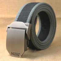 Men Hot sale male automatic buckle canvas belt young students wild woven pants belt canvas belt women