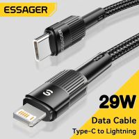 Essager USB C สายสำหรับ iPhone 14 13 12 11 Pro Max 20W แบบสายชาร์จเร็ว Type C เป็นสายเคเบิลหลอดไฟสำหรับสาย iPad โทรศัพท์มือถือ