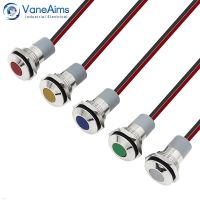 VaneAims Metal Signal Light FXB14F-LED Small Power Indicator Lamp waterproof IP67 12V 24V 220V Red GreenYellowWhite 14MM