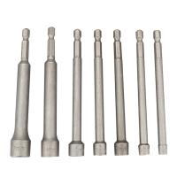 5 12mm Metric Socket Nut Impact Driver Adapter Drill Bits 1/4 quot; Long Hex Nut Driver Socket Set Repair Tool Accesories