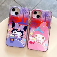 เคสหลังโทรศัพท์ซิลิโคนแบบนิ่มลายการ์ตูนน่ารัก My Melody เคสโทรศัพท์มือถือสำหรับ iPhone 14 Pro Max 13 Pro Max ฝาครอบด้านหลังสำหรับ iPhone 12 Pro Max 11