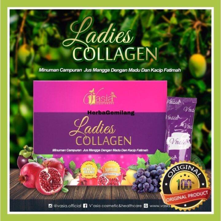 new VASIA LADIES COLLAGEN SACHETS (13 sachets x 20ml) Lazada