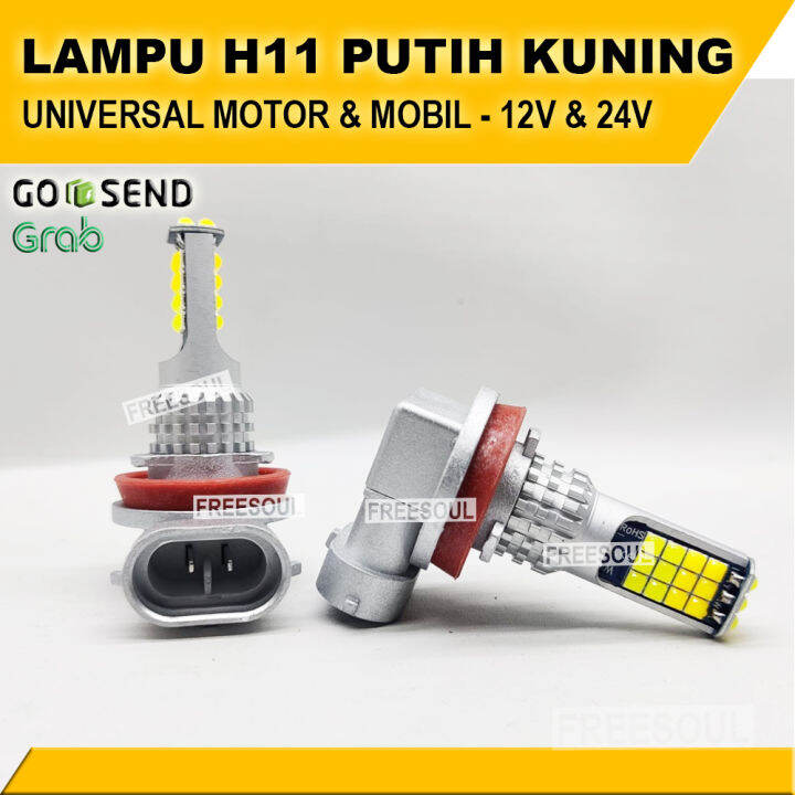 Lampu Foglamp Mobil LED H11 30 Titik Putih Kuning Lampu LED Mobil