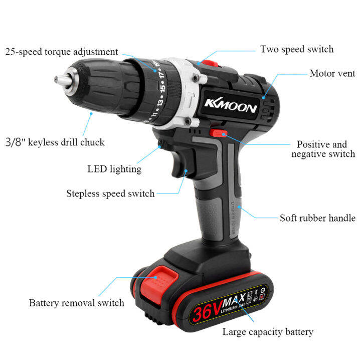 36v-cordless-electric-drill-screwdriver-impact-drill-high-power-wireless-rechargeable-hand-drill-brush-motor-home-diy-power-tool