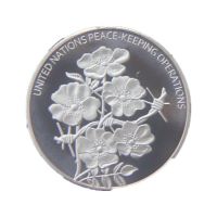 40mm High quality United  silver glating N flower Commemorative Coin Badge Medal Souvenir Arts Gifts Souvenir Fashion Brooches Pins