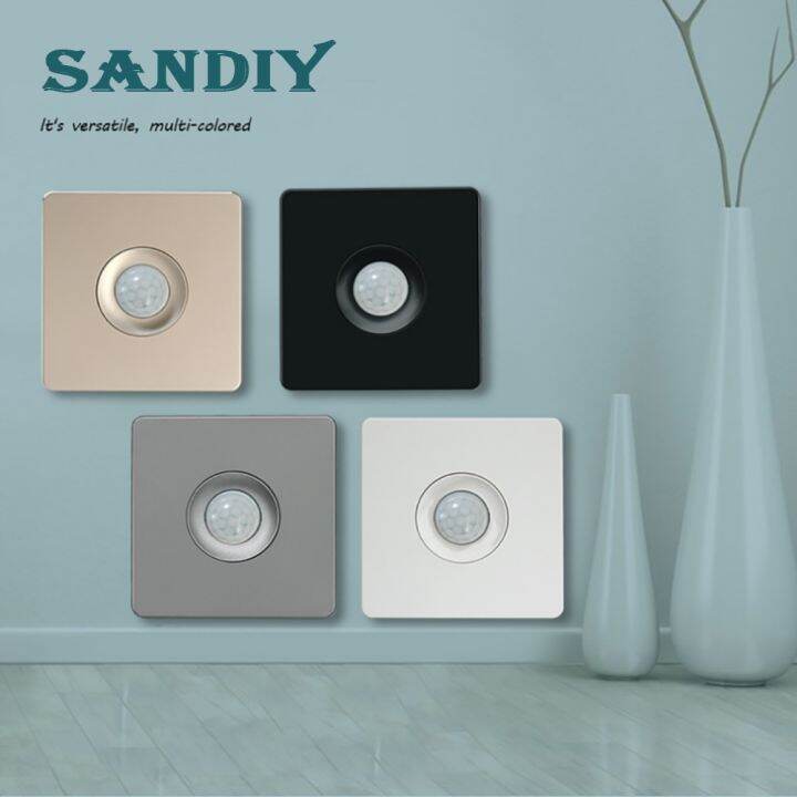 PIR Infrared Wireless Motion Sensor Recessed Wall Switch Automatic