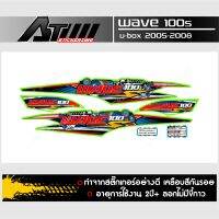 สติกเกอร์ชุดสีติดรถWave100s สกรีนข้อความWave