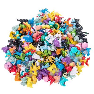ZZOOI 24-144Pcs Different Style Pokemon Anime Figure Pikachu Action Model 2-3CM Not Repeating Mini Model Doll Toy Kids Christmas Gifts
