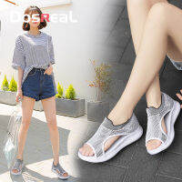 DOSREAL Wedges รองเท้าสำหรับรองเท้ามีส้นของผู้หญิงรองเท้าแตะรองเท้าสลีปออนสำหรับฤดูร้อน Light แพลตฟอร์มรองเท้าแตะสำหรับเดินหญิงรองเท้าชายหาดขนาดใหญ่สำหรับสตรี42