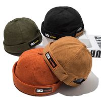 [Hana Clothing Store] 2022แฟชั่นผู้ชาย Docker หมวก Skullcap Retro หมวกกะลาสีหมวก Beanie หมวกผู้ชายผู้หญิง Warm Bucket Brimless หมวก Skullcap Bonnet หมวกพ่อ