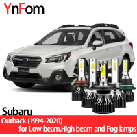 YnFom Subaru พิเศษ LED หลอดไฟหน้าชุดสำหรับชนบทห่างไกล,มรดกแลงคาสเตอร์1994-2020ไฟต่ำ,ไฟสูง,ไฟตัดหมอก,อุปกรณ์เสริมในรถยนต์