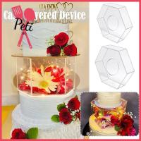 Petsee บอร์ดตู้โชว์เค้กโปร่งใสอะคริลิคเค้กแบบ DIY ยืนเติมได้กล่องเค้กวันเกิด