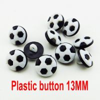 50PCS 13MM White Black Football Dyed Plastic Buttons Coat Boots Sewing Clothes Accessory P-177 Haberdashery