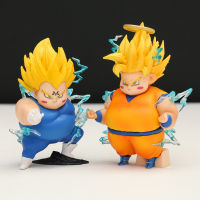 Super Saiyan Goku Mini Modelo PVC, DragonBall Fat Majin, Vegeta, Coleção Anime Figura, Presente Toy, 8Cm