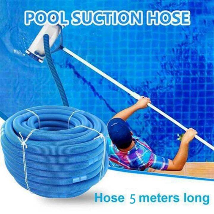 5M Swimming Pool Vacuum Cleaner Hose Suction Swimming Replacement Pipe