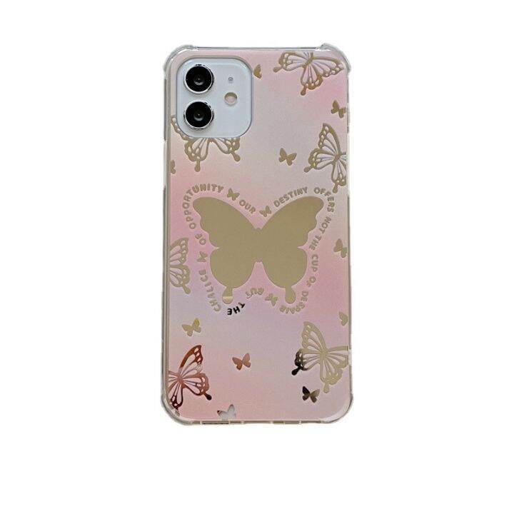 cod-ins-style-pink-butterfly-14pro-13promax-mobile-phone-case-is-suitable-for-11-12pro-xr-mirror