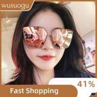 WUSUOGU การป้องกัน UV400 แว่นตากันแดดทรงตาแมว ขนาดใหญ่สุดไซต์ สีดำสีดำ แว่นตาสำหรับแว่นตา ทันสมัยและทันสมัย ที่บังแดดสำหรับขับรถ สำหรับผู้หญิงและผู้ชาย