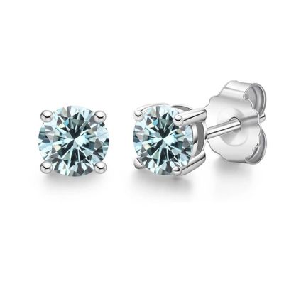 JoyceJelly D Color Moissanite Earrings s925 Sterling Sliver Plated with 18k White Gold Earring for Women Sparkling Fine Jewelry