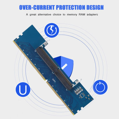 การ์ดหน่วยความจำอะแดปเตอร์แปลงแล็ปท็อปมืออาชีพ DDR4 SO-DIMM เดสก์ท็อป DIMM หน่วยความจำ RAM Connector การ์ดโมดูลบอร์ด