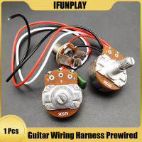 PB Bass Wiring Harness Prewired Kit สำหรับกีตาร์เบสที่มีความแม่นยำ250K Big Pots 1 Volume 1 Tone Jack