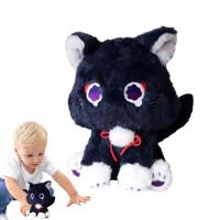 Game Genshin Black Cat Plush Anime Game Black Cat Toy Plush Peripheral Stuffed Doll Black Cat Plushies Sofa Cushion Decor for sale