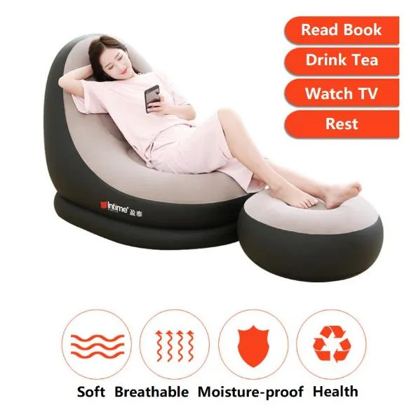 Inflatable Chair with Foot Rest Set