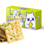 Giòn ngon  Combo 3 hộp Bánh quy Soda hành lá Dingdong Bear 110g Bánh quy