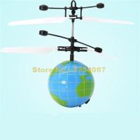 infrared sensor inligent flying earth aerocraft led aircraft usb globe sphere battery ball hand control electric Toy