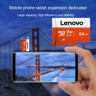 Lenovo การ์ดความจำการถ่ายโอนข้อมูล16GB 32GB 64GB ความเร็วสูงระดับมืออาชีพความจุสูงที่เก็บข้อมูลที่มีประสิทธิภาพฟรีการ์ด SD แฟลช TF โทรศัพท์มือถือแบบบางเฉียบสำหรับกล้องติดรถยนต์บัตร TF ความจุขนาดใหญ่