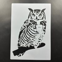 A4 29 *21cm DIY Stencils wall  Painting Scrapbook Coloring Embossing Album Decorative Paper Card Template wall Owl Rulers  Stencils