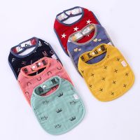 6 Layers Baby Bibs U Shape Absorbent Soft Cotton Bib Soft Comfortable Toddler Feeding Eating Burpcloths Waterproof Saliva Towel