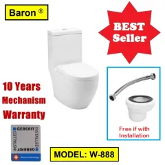 Baron W888 One Piece Toilet Bowl (Include Installation)