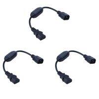 3X Special PDU UPS Power Cord Cable, IEC 320 C14 to C13 with On/Off Switch 30cm Black