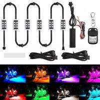 LEEPEE Moto Smart Brake Lights Rear Tail Light Motorcycle 6 RGB 36 LED LED Motorcycle Decorative lights