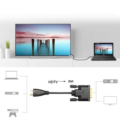 HDMI-เข้ากันได้กับ DVI-D 24 + 1ขาจอแสดงผลสายอะแดปเตอร์ HD HDTV ทองชาย/ชาย