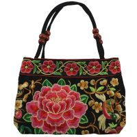 Chinese Style Ladies Handbag Embroidery Ethnic Summer Fashion Handmade Flowers Ladies Handbag Shoulder Bag Messenger Bag