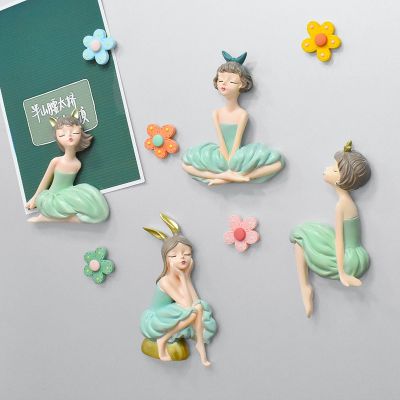 Creative Cartoon Fairy Tales Online Celebrity Girl Photos Posted Magnet Refrigerator 3d Message Stickers