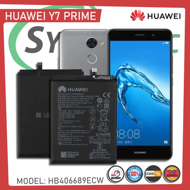 For Huawei Y7 Prime Battery Original, Model: HB406689ECW High Quality ...