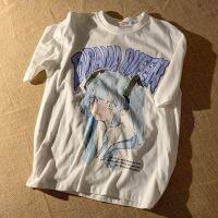 Japanese-style Girl Student Cartoon Anime Print Short-sleeved T-shirt 2022 Spring Summer New Youth Loose Plus Size Shirt Tops Baju Murah