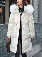 2023 Autumn Winter Hooded Fur Collar Long Parkas Mujer Thick Warm Down Cotton Padded Jacket Women Casual Hoodies Coat Female