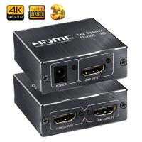 【In-demand】 SkyScraper Store ตัวแยก HDMI UHD 2.0 HDR 1X2 HDMI 2.0 Splitter 4K 60Hz (YUV4:2:0) HDCP 1.4ตัวแยก HDMI 2.0 1 In 2ออกสำหรับ PS4ดีวีดี Blu-ray